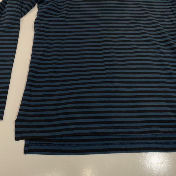 Nike Air Men’s Sportswear Striped Long Sleeve Shirt Blue Black Small 930461-474 - Picture 2 of 5